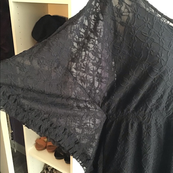 Style and Company 2 Piece Lace Top Black L - Picture 4 of 7